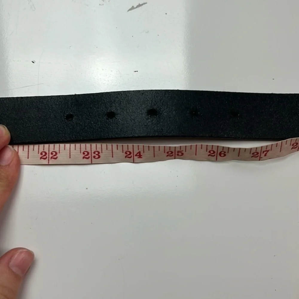 Hunt club black leather belt‎